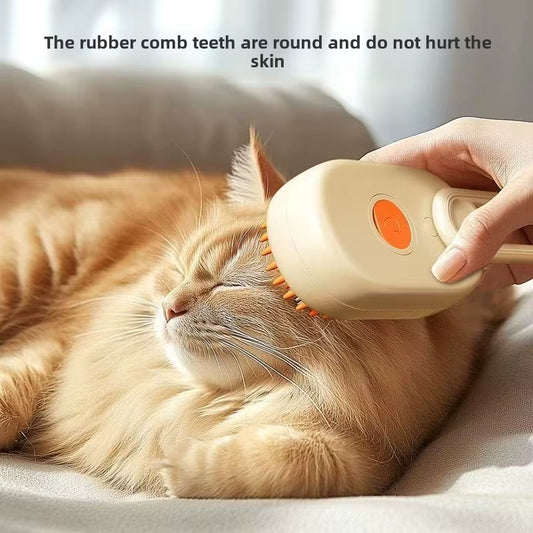 Cat Dog Pet Spray Massage Brush 3 in 1 One Button Steam Spray Folding Rotatable Floating Hair Bath Hair Removal Brush Comb